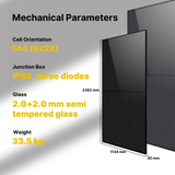 LONGi 610W Rigid Monocrystalline Bifacial Solar Panel