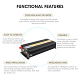 Rocksolar 3000W 12V Pure Sine Wave Power Inverter  with Remote Control Panel