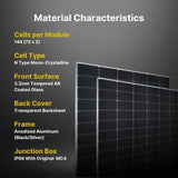 Philadelphia 590W Rigid Monocrystalline Bifacial Solar Panel