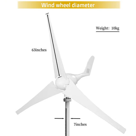 ROCKSOLAR 800W 12V Solar Wind Turbine Kit (600W Wind + 200W Solar)