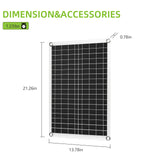 dimension flexible sun panel