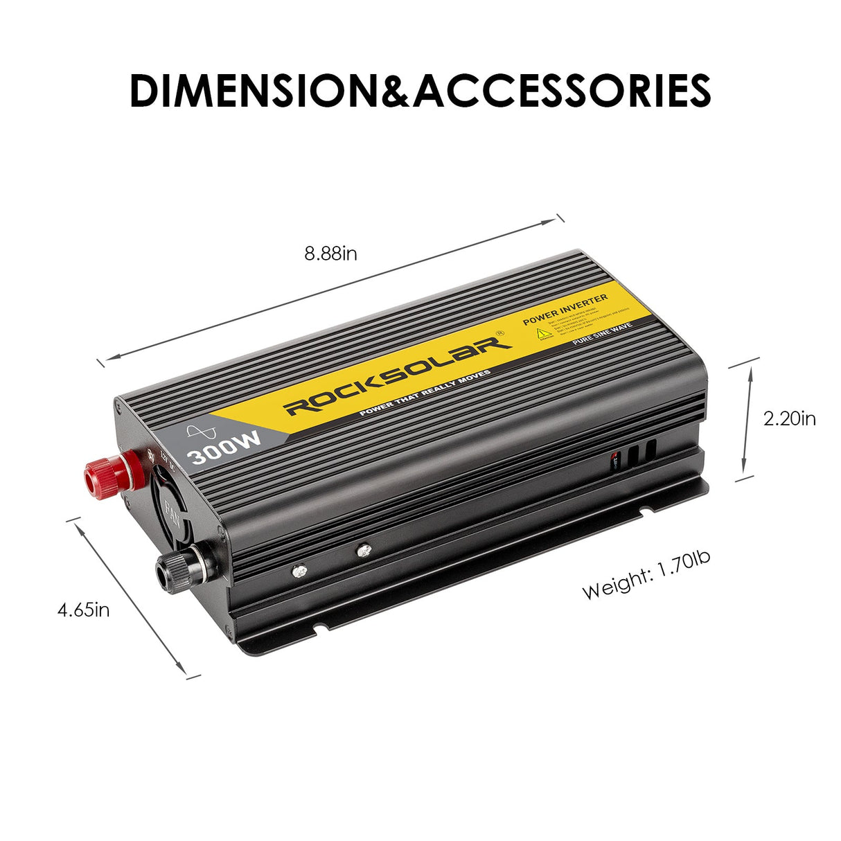 pure sine wave inverter dimension