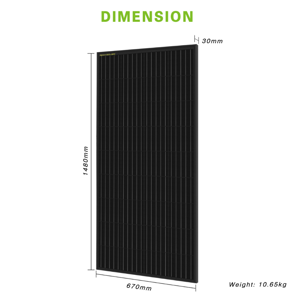 ROCKSOLAR 1200W 12/24V Rigid Solar Panel Kit